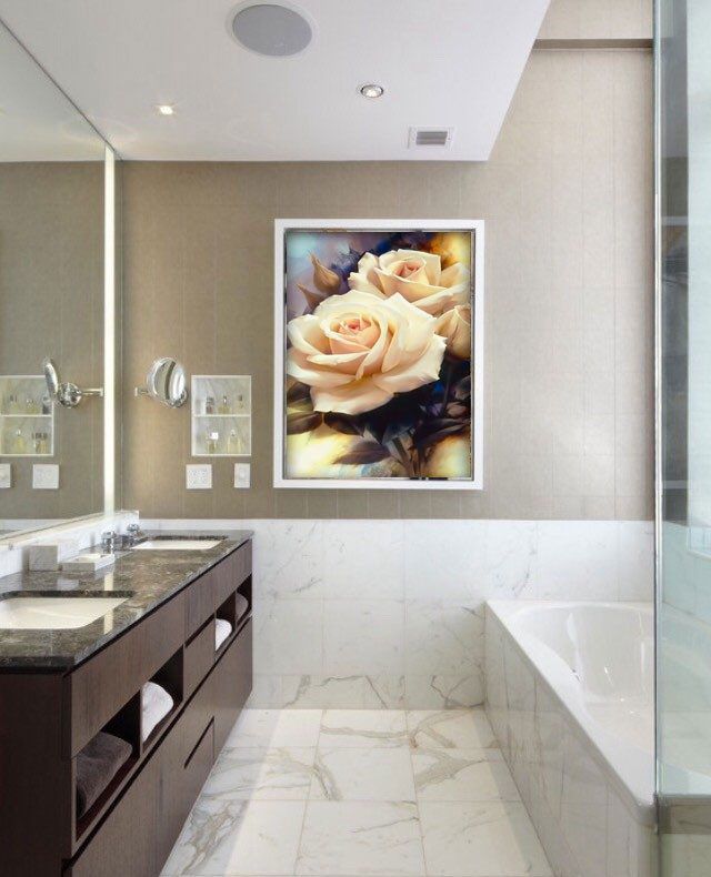 Tranh Kính Phòng Tắm | Tổng hợp mẫu tranh kính nhà tắm ấn tượng